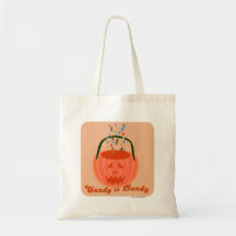 Candy is Dandy Spooky Halloween Cartoon Slogan
