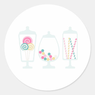 Candy Jars Classic Round Sticker