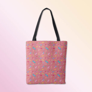 Candy Joy Coral Pink Tote Bag