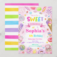 Candy Land Birthday Invitation