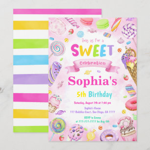 Candy Land Invitation d'anniversaire