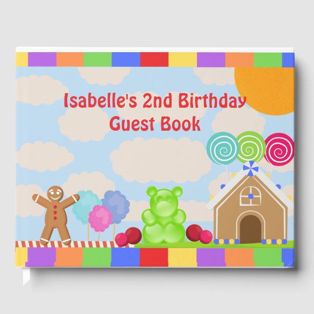 Candy Land Party Guest Book (Front)