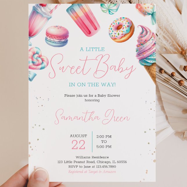 Candy Land Sweets Baby Shower Invitation (Creator Uploaded)