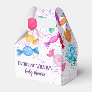 Candy Land Sweets Lollipops Rainfall Baby Shower Favor Box