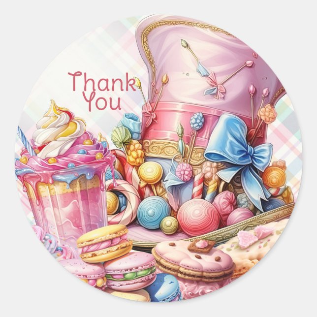 Candy Land Thank You Sticker (Front)