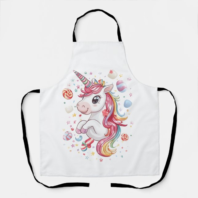 Candy Land Unicorn (1) Apron (Front)