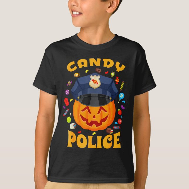 Candy Lice Halloween Party Costume Security Funny  T-Shirt (Front)