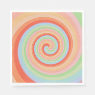  Candy Lollipop Colourful Rainbow  Napkin