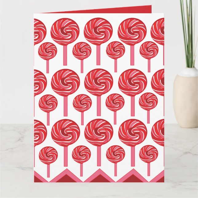 Candy Lollipop Sweet Candy Lollipop  Card (Front)