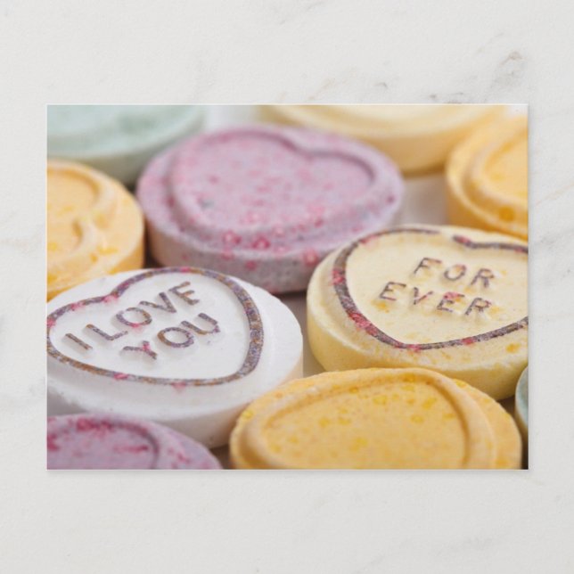 Candy Love Message Postcard (Front)