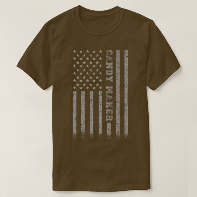 Candy Maker American Flag 72 T-Shirt (Design Front)