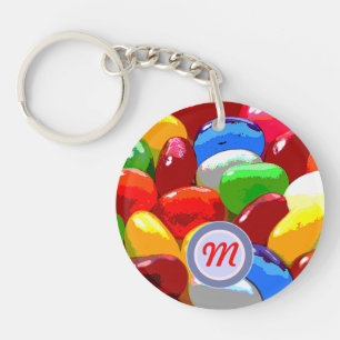 candy monogram keychain