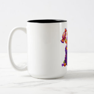 Candy Monster Halloween tote Two-Tone Coffee Mug