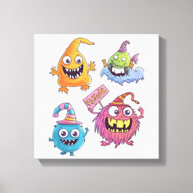  Candy Monster Parade Canvas Print (Front)