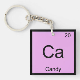 Candy Name Chemistry Element Periodic Table Keychain