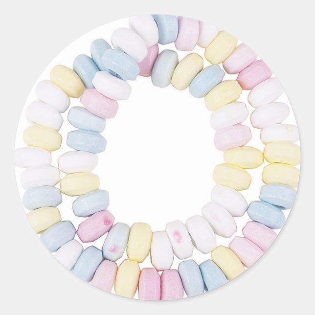 candy necklace classic round sticker (Front)