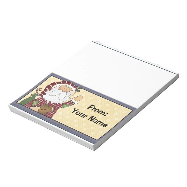 Candy or Holiday Treats Bag Topper Notepad (Rotated)