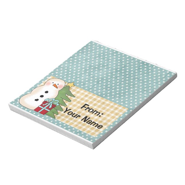 Candy or Holiday Treats Bag Topper Notepad (Rotated)