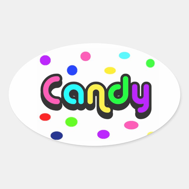 Candy-oval sticker (Front)