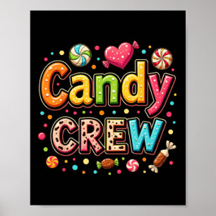Candy Party Crew Lover Cute Halloween Trick Or Tre Poster