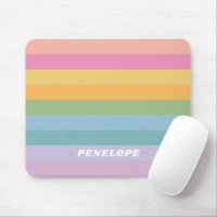 Candy Pastel Rainbow Stripes Personalized