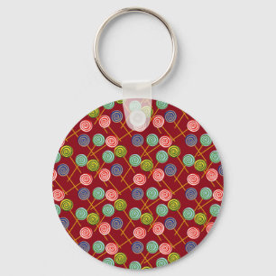 Candy pattern Lollies pattern lollipop 10 Keychain