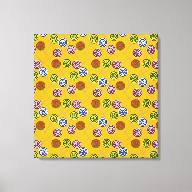 Candy pattern | Lollies pattern | lollipop 15 Canvas Print (Front)