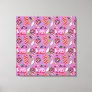 Candy pattern   Lollies pattern   lollipop 19 Canvas Print