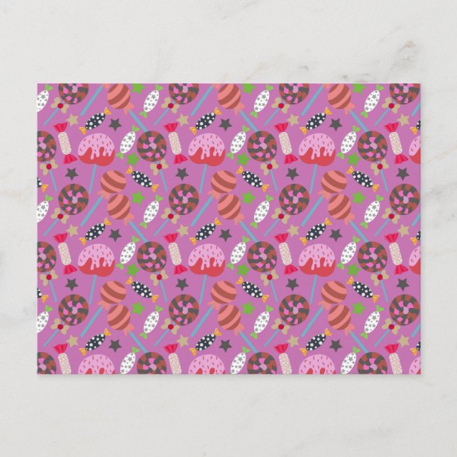 Candy pattern | Lollies pattern | lollipop 19 Postcard (Front)