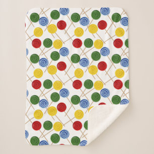 Candy pattern Lollies pattern lollipop 21 Sherpa Blanket