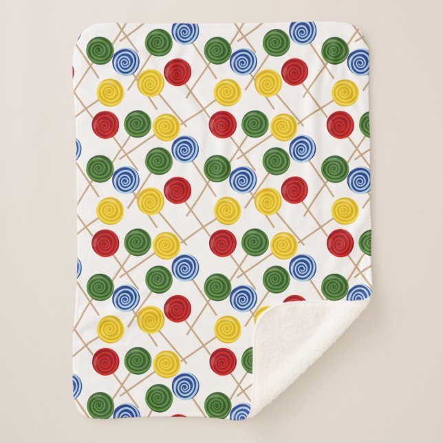 Candy pattern | Lollies pattern | lollipop 21 Sherpa Blanket (Front)