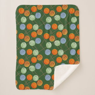 Candy pattern Lollies pattern lollipop 22 Sherpa Blanket