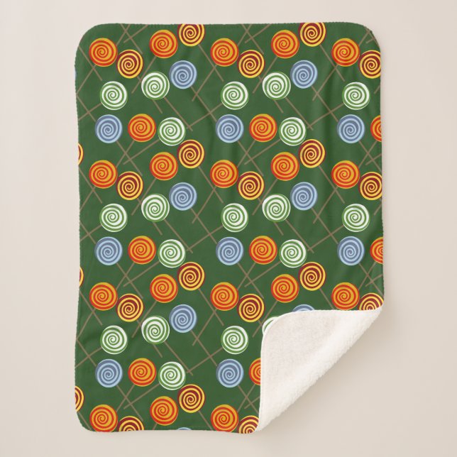 Candy pattern | Lollies pattern | lollipop 22 Sherpa Blanket (Front)
