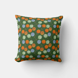 Candy pattern Lollies pattern lollipop 22 Throw Pillow