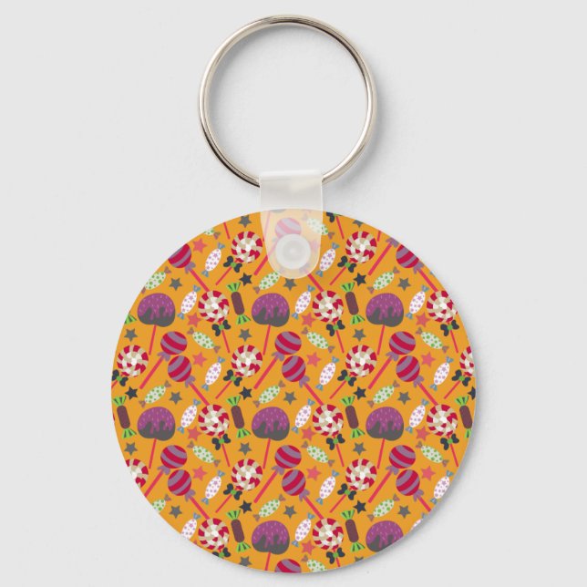 Candy pattern | Lollies pattern | lollipop 23 Keychain (Front)