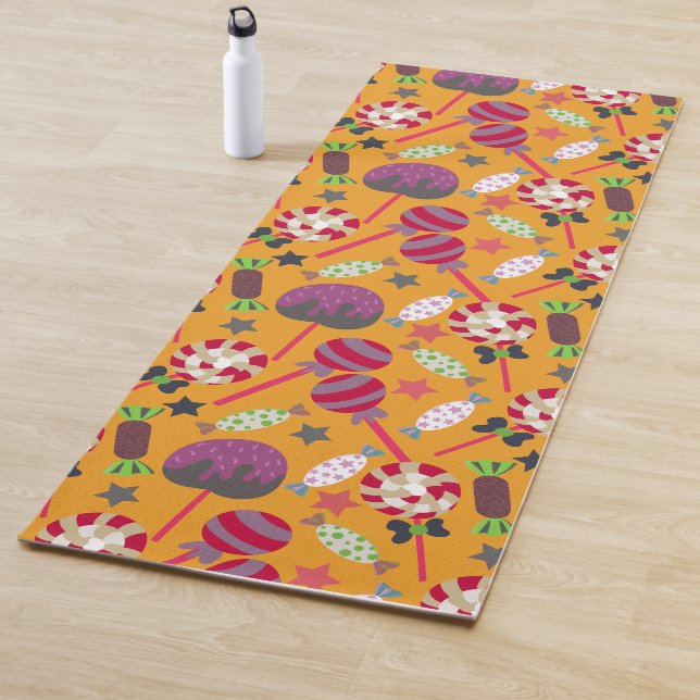 Candy pattern | Lollies pattern | lollipop 23 Yoga Mat (In Situ)