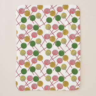 Candy pattern Lollies pattern lollipop 24 Sherpa Blanket