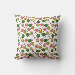 Candy pattern Lollies pattern lollipop 24 Throw Pillow