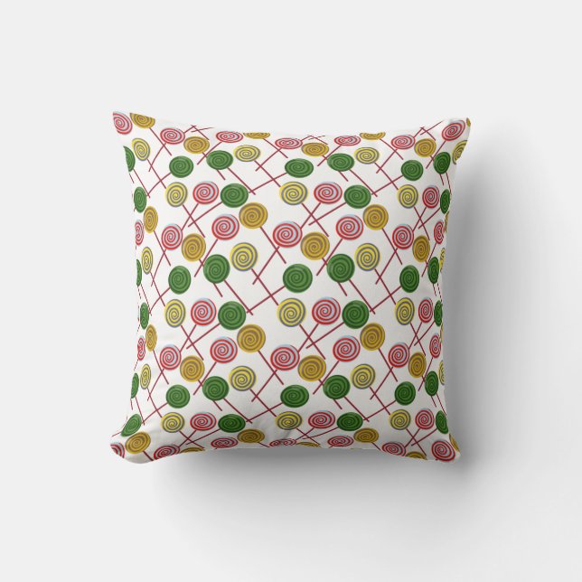 Candy pattern | Lollies pattern | lollipop 24 Throw Pillow (Front)