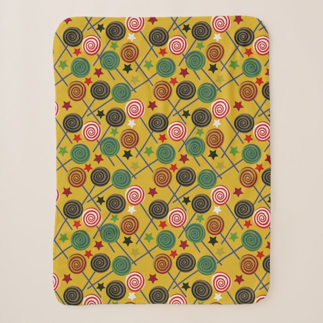 Candy pattern | Lollies pattern | lollipop 25 Sherpa Blanket (Front)