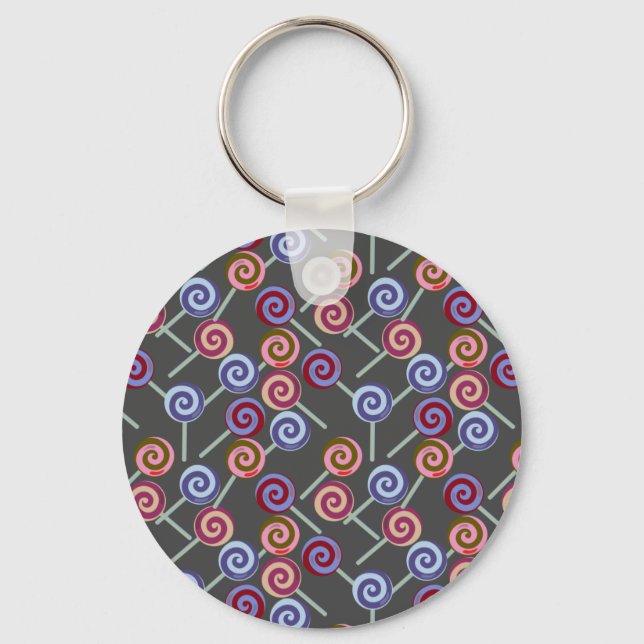 Candy pattern | Lollies pattern | lollipop 27 Keychain (Front)