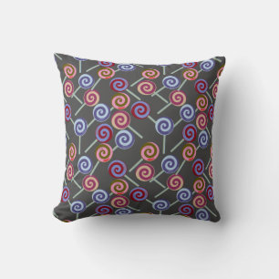 Candy pattern Lollies pattern lollipop 27 Throw Pillow