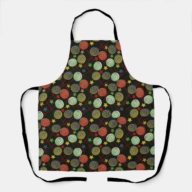Candy pattern | Lollies pattern | lollipop 28 Apron (Front)