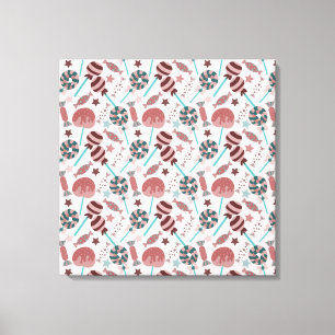 Candy pattern Lollies pattern lollipop 29 Canvas Print