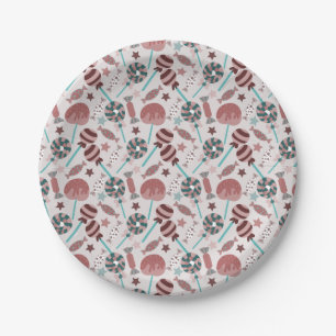 Candy pattern   Lollies pattern   lollipop 29 Paper Plate