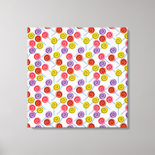 Candy pattern   Lollies pattern   lollipop 2 Canvas Print