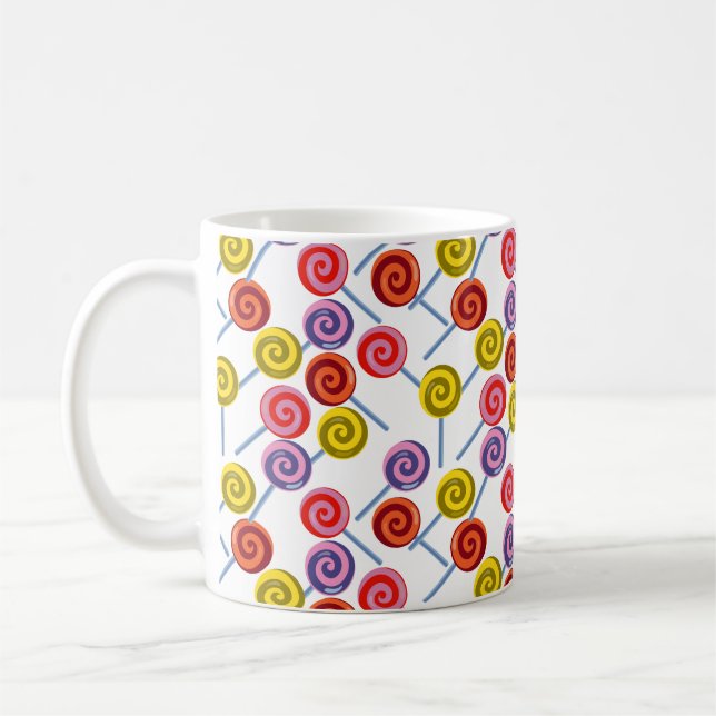 Candy pattern | Lollies pattern | lollipop 2 Coffee Mug (Left)