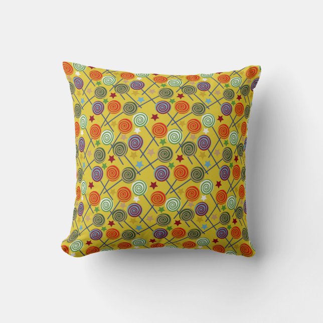Candy pattern | Lollies pattern | lollipop 30 Throw Pillow (Front)