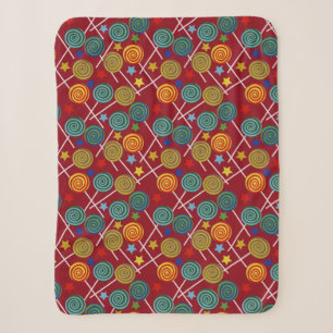Candy pattern Lollies pattern lollipop 32 Sherpa Blanket