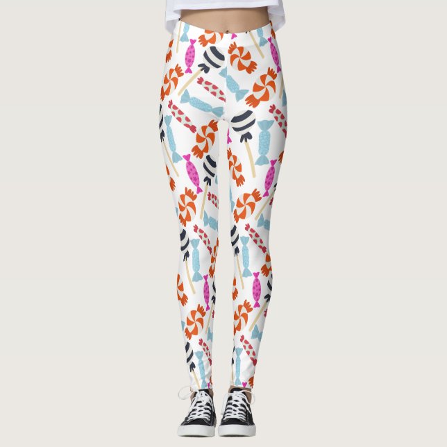 Candy pattern | Lollies pattern | lollipop 35 Leggings (Front)